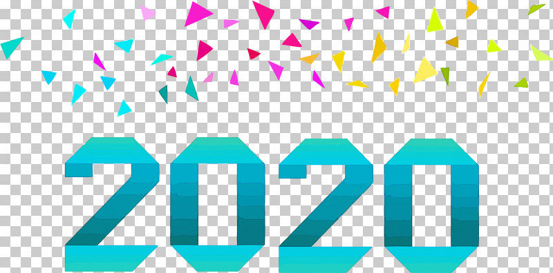 Happy New Year 2020 New Years 2020 2020 PNG, Clipart, 2020, Aqua, Green, Happy New Year 2020, Line Free PNG Download