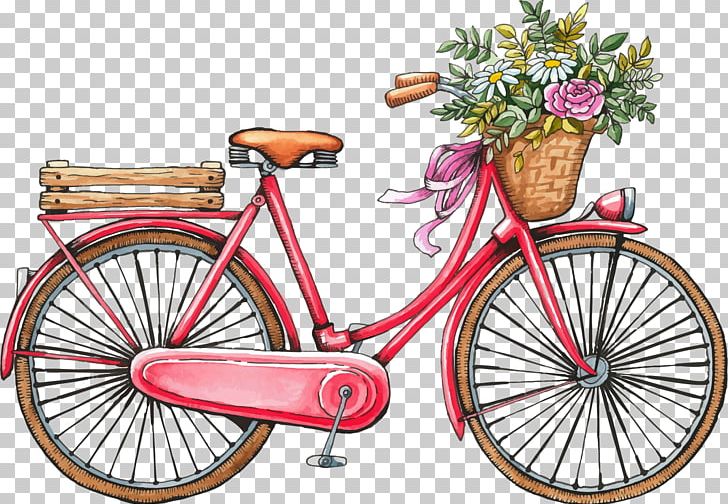 Bicycle Wedding Invitation Save The Date Watercolor Painting Cycling PNG, Clipart, Bicycle, Bicycle Accessory, Bicycle Basket, Bicycle Frame, Bicycle Part Free PNG Download