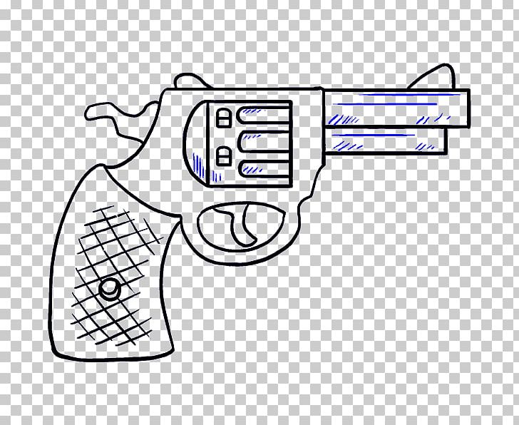 Drawing Cartoon Firearm Gun PNG, Clipart, Angle, Area, Black And White, Cartoon, Diagram Free PNG Download