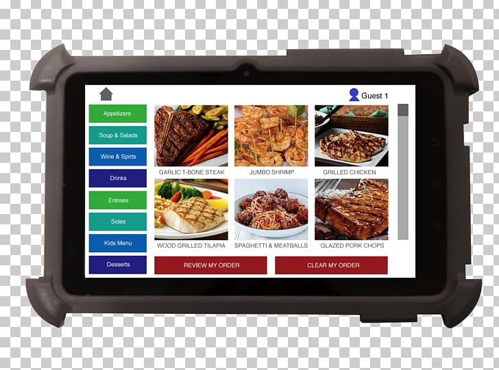 Menu Restaurant Food Meal Small Appliance PNG, Clipart, Display Advertising, Electronics, Food, Handheld Devices, Health Free PNG Download