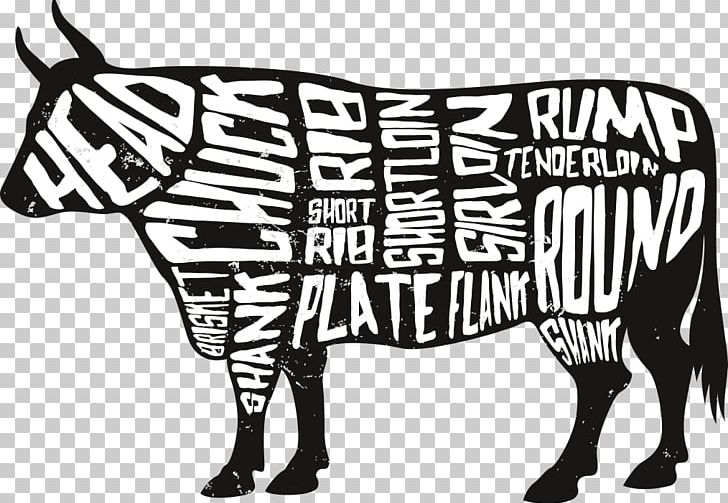Dairy Cattle Cut Of Beef Brisket PNG, Clipart, Barbecue, Beef, Black And White, Brisket, Cattle Free PNG Download