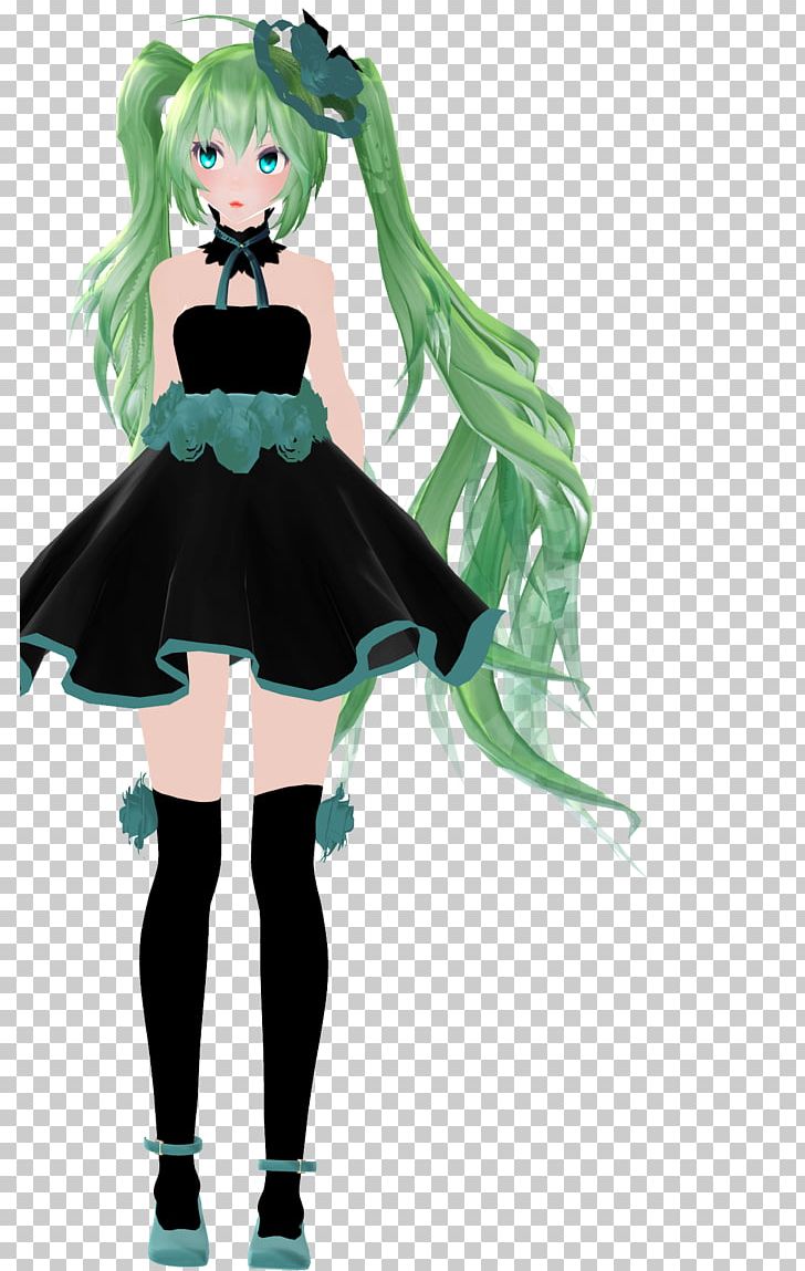 Hatsune Miku MikuMikuDance The Dress Laptop Character PNG, Clipart, Anime, Black Hair, Brown Hair, Character, Costume Free PNG Download