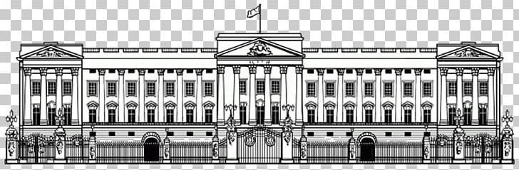 Buckingham Palace Drawing Building Architecture PNG, Clipart, Architecture, Black And White, British Royal Family, Buckingham Palace, Building Free PNG Download