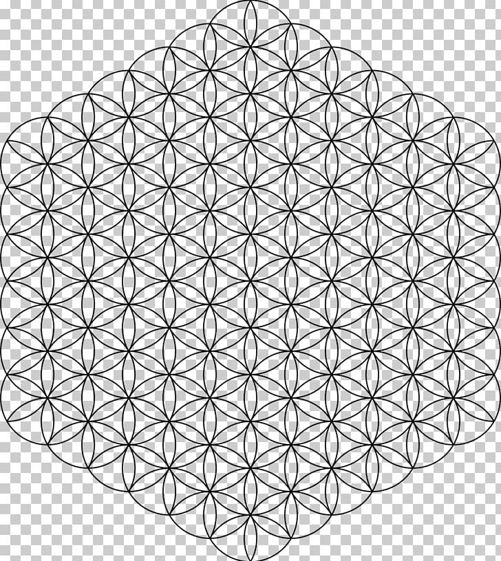 Sacred Geometry Overlapping Circles Grid Shape Pattern PNG, Clipart, Angle, Area, Art, Black And White, Circle Free PNG Download