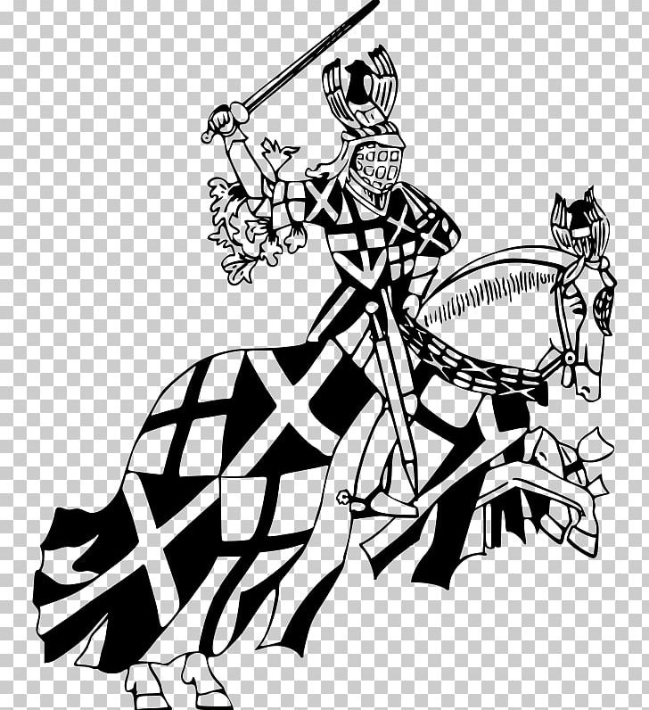 Knight Equestrian Horse PNG, Clipart, Art, Artwork, Black, Black And White, Cartoon Free PNG Download