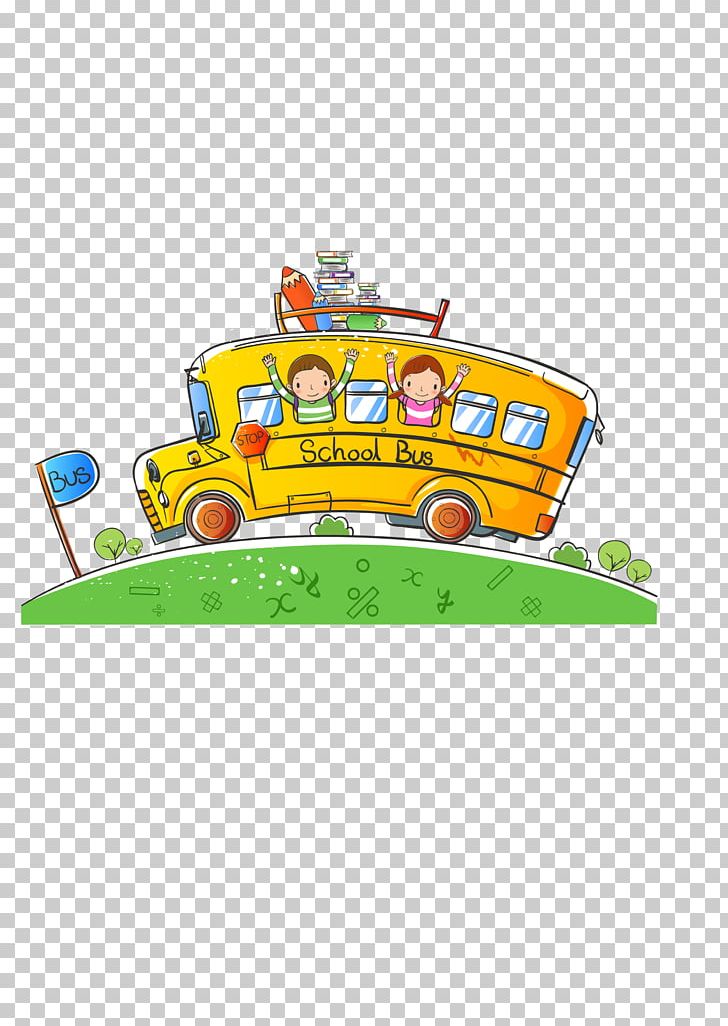 Cartoon School Bus PNG, Clipart, Area, Art, Back To School, Brand, Bus Free PNG Download