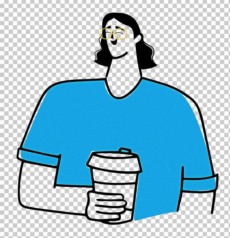 Holding Coffee PNG, Clipart, Clothing, Drawing, Hat, Holding Coffee, Line Free PNG Download