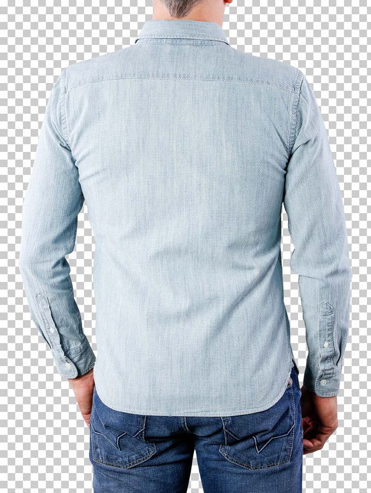 Long-sleeved T-shirt Long-sleeved T-shirt Denim Collar PNG, Clipart, Barnes Noble, Blue, Button, Clothing, Collar Free PNG Download