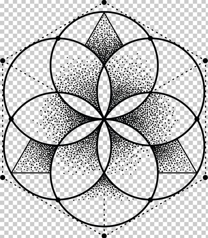 Sacred Geometry Graphics Illustration PNG, Clipart, Area, Art, Black And White, Circle, Geometry Free PNG Download