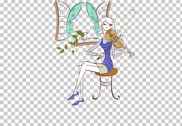 Violin Family Cartoon Illustration PNG, Clipart, Animation, Cartoon, Child, Fashion, Fashion Girl Free PNG Download