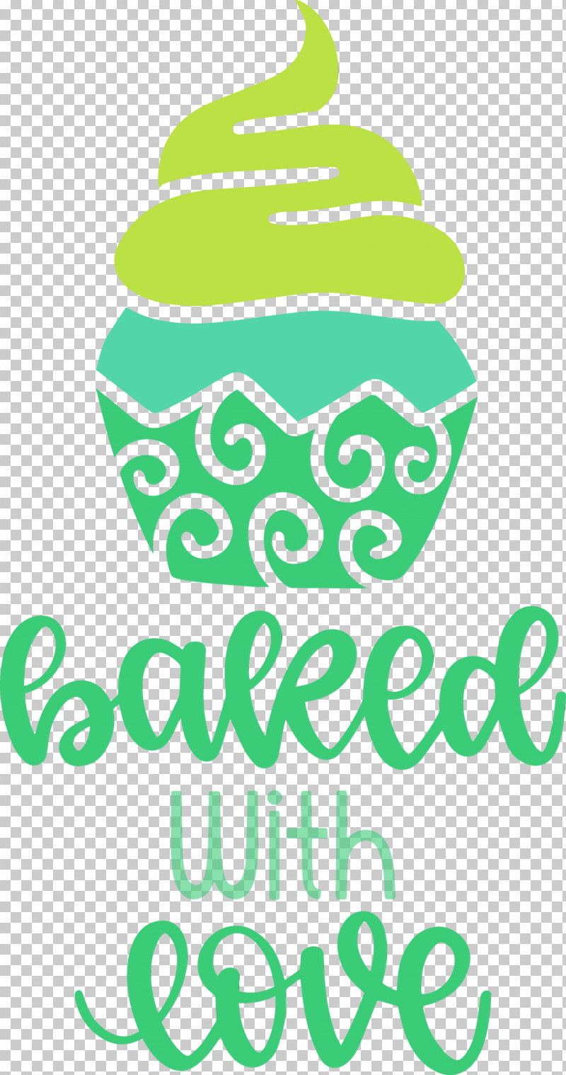 Logo Green Text Leaf Line PNG, Clipart, Baked With Love, Cupcake, Food, Green, Kitchen Free PNG Download