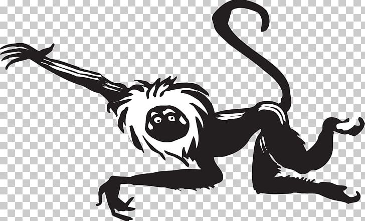 Black And White Monkey PNG, Clipart, Animals, Art, Artwork, Black And White, Carnivoran Free PNG Download