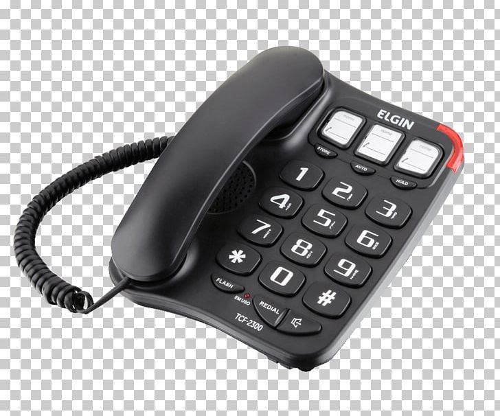 Cordless Telephone Elgin TCF 3000 Speakerphone Elgin TSF-8001 PNG, Clipart, Aparelho Telefonico, Automatic Redial, Black, Caller Id, Corded Phone Free PNG Download