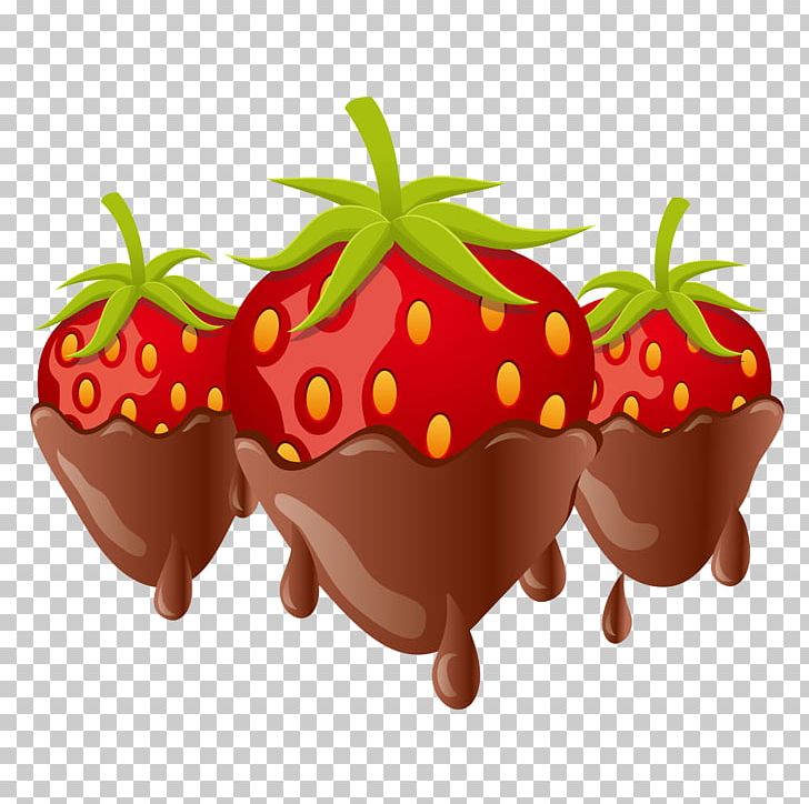 cartoon chocolate covered strawberries