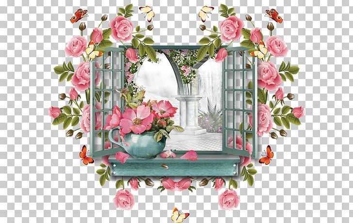 Garden Roses Window Floral Design House PNG, Clipart, Decoration, Display Device, Dollhouse, Door, Drawing Free PNG Download