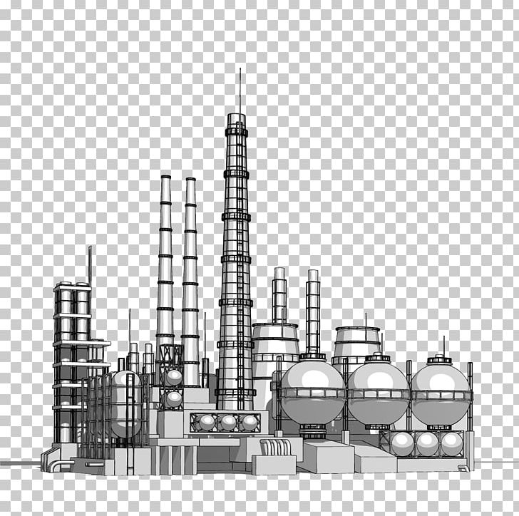 Heavy Industry Petrochemical Chemical Plant PNG, Clipart, Black And White, Building, Chemical Industry, Chemical Plant, Factory Free PNG Download