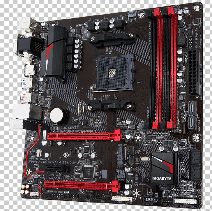 Socket AM4 GIGABYTE GA-AB350M-Gaming 3 MicroATX Motherboard Ryzen PNG, Clipart, Advanced Micro Devices, Atx, Computer Case, Computer Component, Computer Cooling Free PNG Download