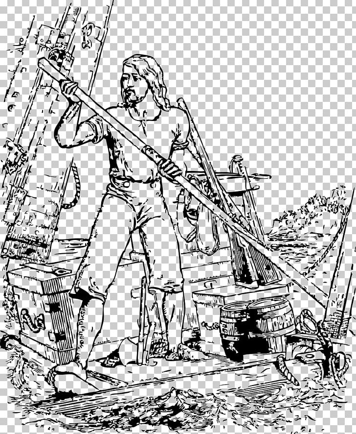 Robinson Crusoe Novel Coloring Book PNG, Clipart, Area, Art, Artwork, Black And White, Book Free PNG Download
