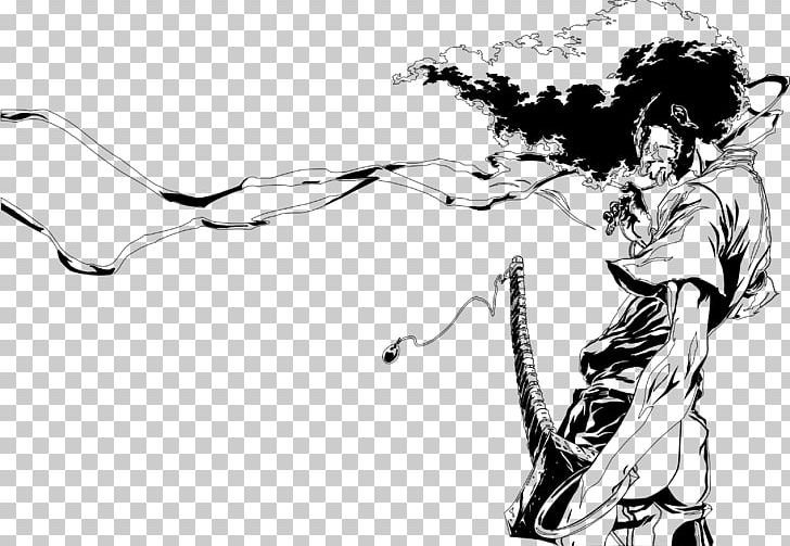 Black And White Afro Samurai Art Drawing Sketch PNG, Clipart, Afro, Afro Samurai, Arm, Art, Artwork Free PNG Download