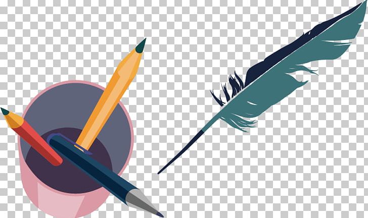Pencil Euclidean PNG, Clipart, Color Pencil, Creative, Element, Feather, Feather Pen Free PNG Download