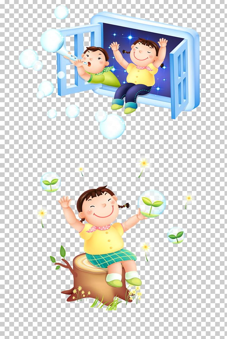 Child Cartoon Illustration PNG, Clipart, Blowing, Fictional Character, Flowers, Girl, Infant Free PNG Download