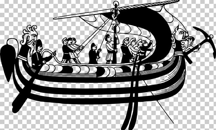 Boat Viking Ships PNG, Clipart, Art, Black And White, Boat, Cartoon, Clip Art Free PNG Download