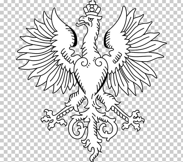 Congress Poland Kingdom Of Poland German Empire Second Polish Republic Coat Of Arms Of Poland PNG, Clipart, Area, Artwork, Beak, Bird, Black And White Free PNG Download