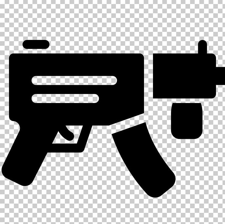 Computer Icons Firearm Weapon Submachine Gun PNG, Clipart, Angle, Black, Black And White, Brand, Computer Icons Free PNG Download