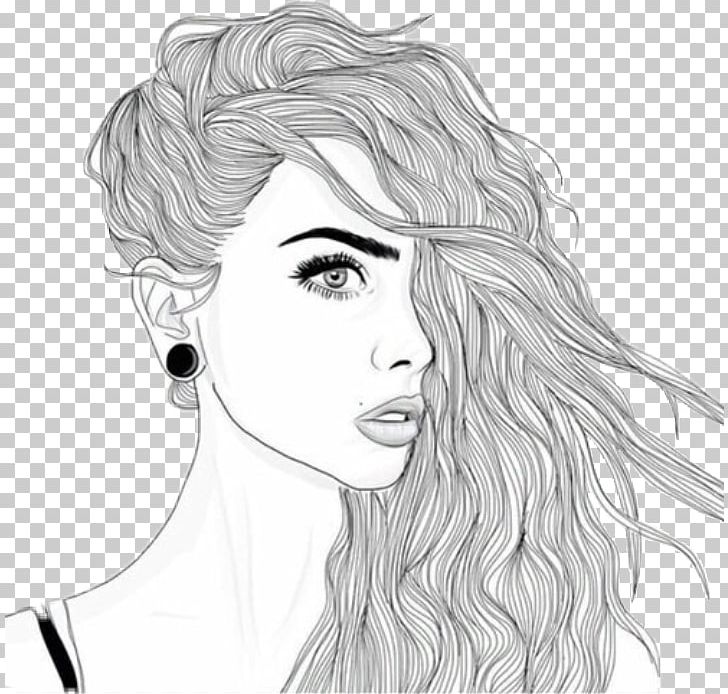 Drawing Black And White Art Sketch PNG, Clipart, Arm, Black And White, Black Hair, Face, Fashion Illustration Free PNG Download