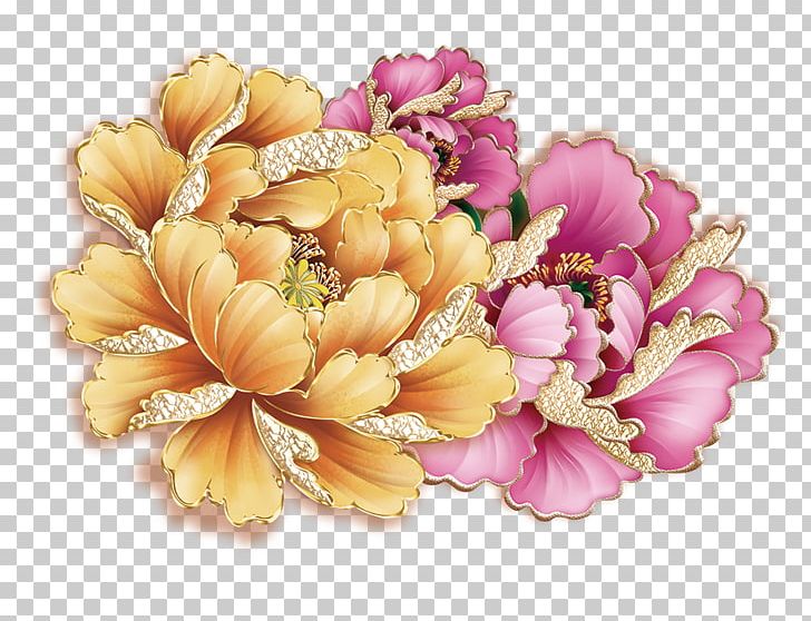 Gilded Peony PNG, Clipart, Artificial Flower, Color, Cut Flowers, Decorative Patterns, Drawing Free PNG Download