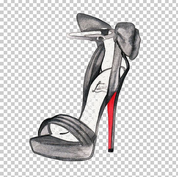 Fashion Illustration High-heeled Shoe Drawing Watercolor Painting PNG ...
