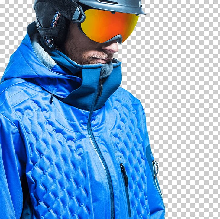 Goggles Ski Suit Outerwear Jacket Hood PNG, Clipart, Candidzone Technologies, Clothing, Cobalt Blue, Cooling Vest, Diving Mask Free PNG Download