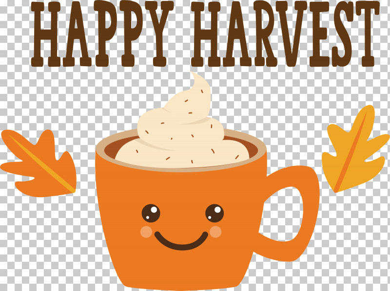 Happy Harvest Autumn Thanksgiving PNG, Clipart, Autumn, Caffeine, Cappuccino, Cartoon, Coffee Free PNG Download