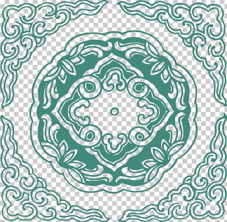 China Chinoiserie Motif PNG, Clipart, Adobe Illustrator, Ancient Pattern, Aqua, Area, Black And White Free PNG Download