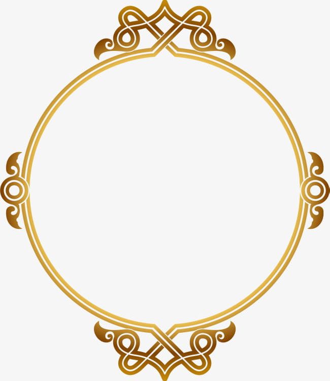 Golden Circle Frame Png Clipart Border Border Texture Circle Circle Clipart Frame Free Png Download