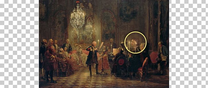 Concert For Flute With Frederick The Great In Sanssouci Painting Musical Offering PNG, Clipart, Adolph Menzel, Art, Classical Music, Concerto, Costume Design Free PNG Download