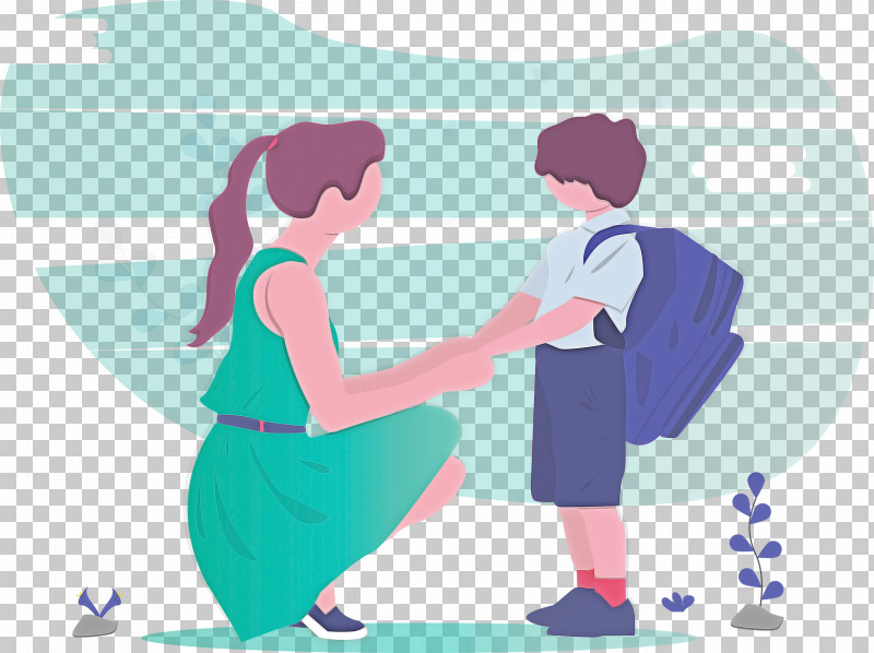 Back To School Mother Boy PNG, Clipart, Back To School, Boy, Cartoon, Conversation, Gesture Free PNG Download