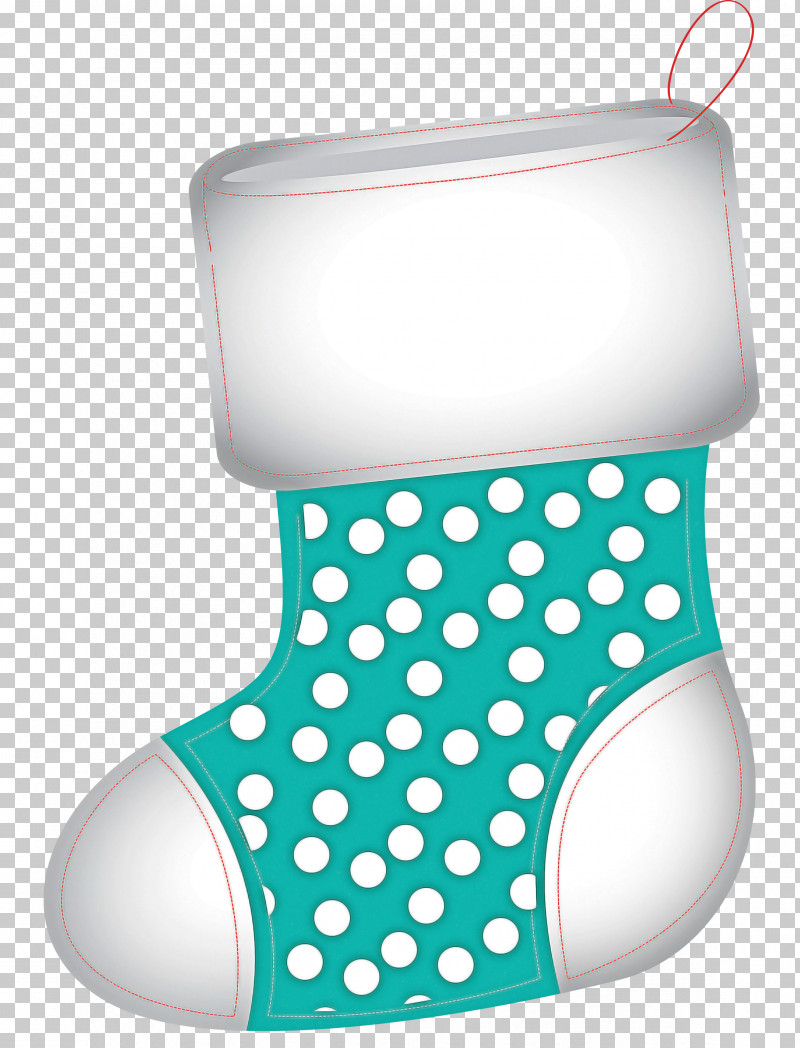 Christmas Stocking PNG, Clipart, Christmas Stocking, Polka Dot, Turquoise Free PNG Download