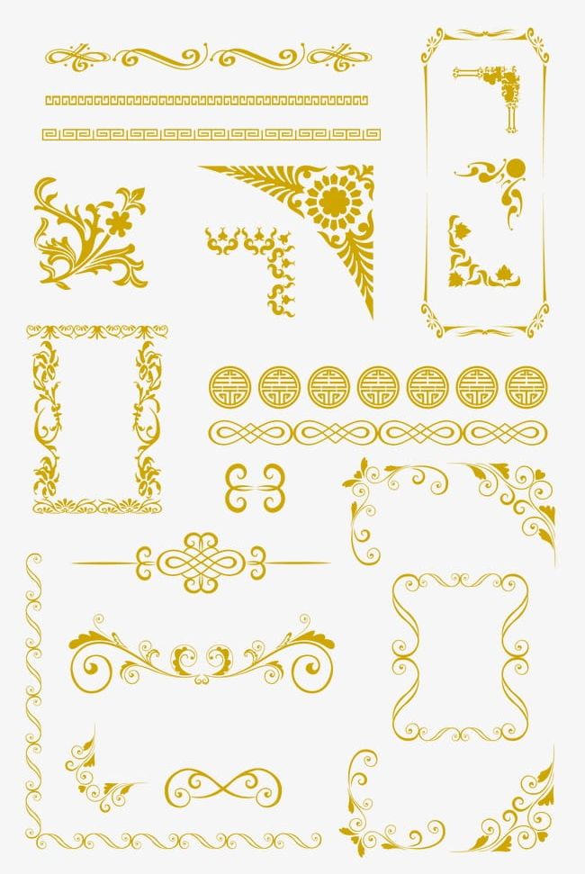 European Pattern Border PNG, Clipart, Backgrounds, Border, Border Clipart, Calligraphy, Common Free PNG Download