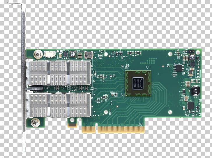 100 Gigabit Ethernet Mellanox Technologies InfiniBand QSFP Small Form-factor Pluggable Transceiver PNG, Clipart, Adapter, Computer Hardware, Computer Network, Electronic Device, Electronics Free PNG Download
