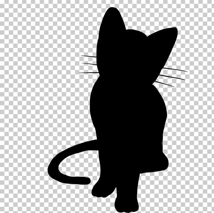 Black Cat Kitten Domestic Short-haired Cat Whiskers Silhouette PNG, Clipart, Animals, Black, Black And White, Black Cat, Carnivoran Free PNG Download