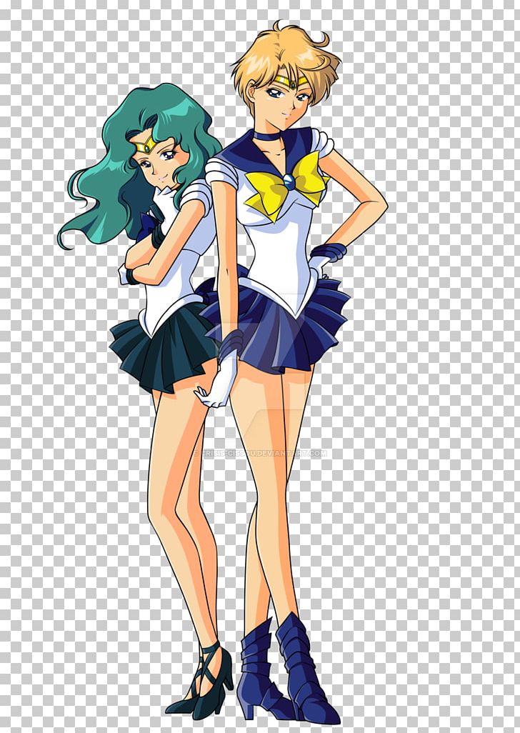 Sailor Uranus Sailor Neptune Sailor Moon Sailor Venus Sailor Saturn PNG, Clipart, Anime, Art, Artwork, Brown Hair, Cartoon Free PNG Download