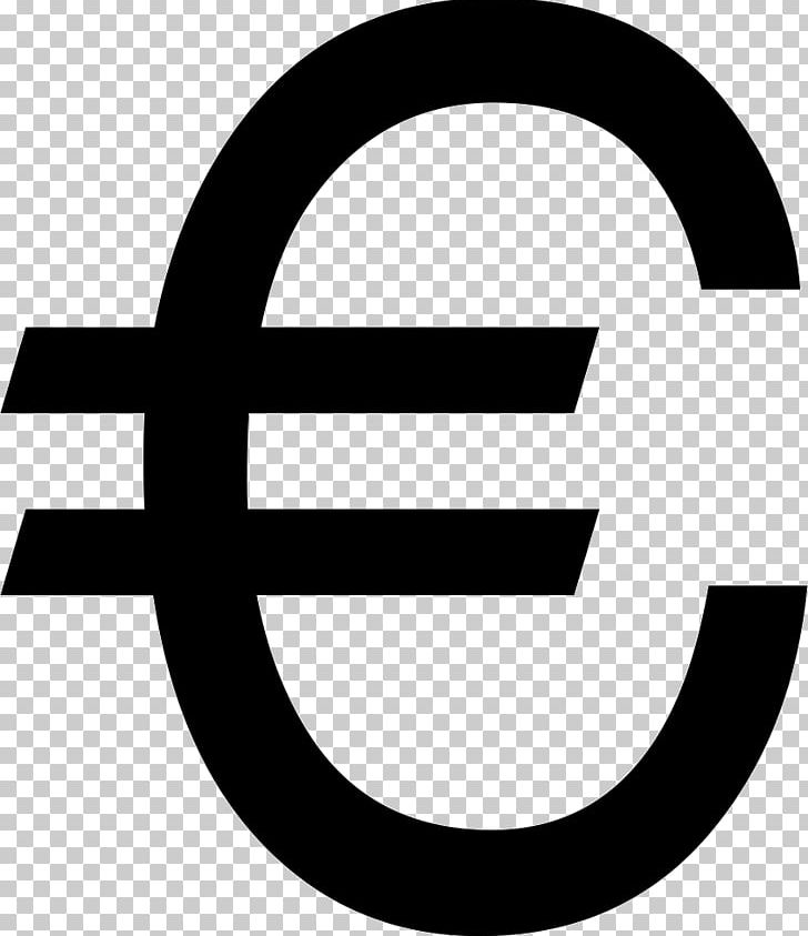 Euro Sign Currency Symbol PNG, Clipart, Area, Black And White, Brand, Circle, Computer Icons Free PNG Download