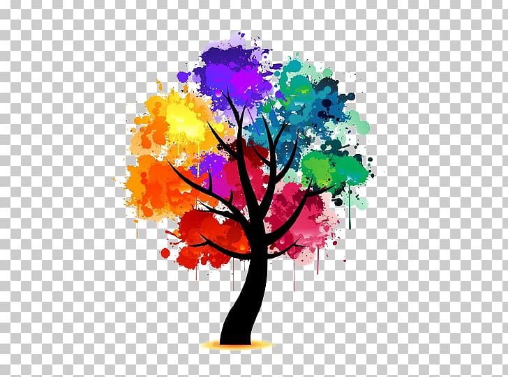 Watercolor Painting Art Tree PNG, Clipart, Art, Branch, Color, Colorful, Computer Wallpaper Free PNG Download