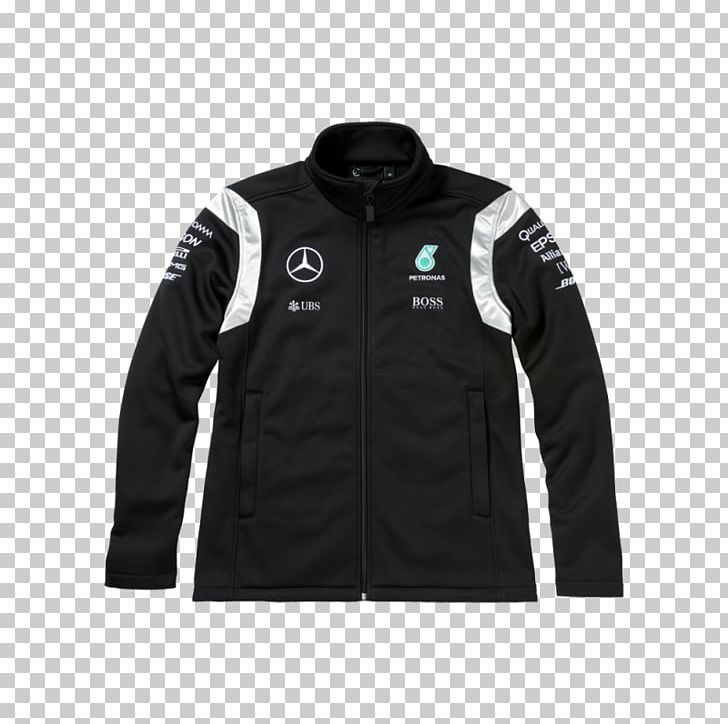Mercedes-Benz Mercedes AMG Petronas F1 Team 2016 Formula One World Championship Jacket Daimler AG PNG, Clipart, Amg, Amg Petronas, Black, Brand, Clothing Accessories Free PNG Download
