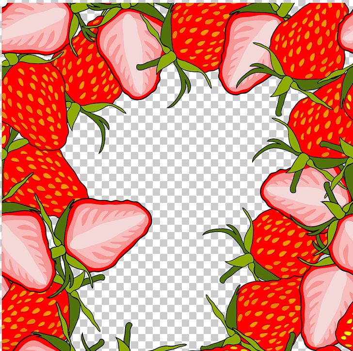 Strawberry Aedmaasikas Adobe Illustrator PNG, Clipart, Border, Border Frame, Certificate Border, Encapsulated Postscript, Flower Free PNG Download
