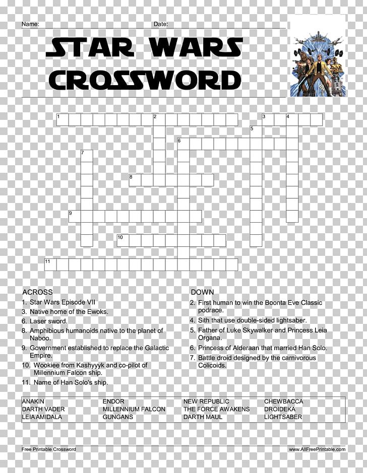 Kylo Ren Crossword Star Wars Word Search Puzzle PNG Clipart Area