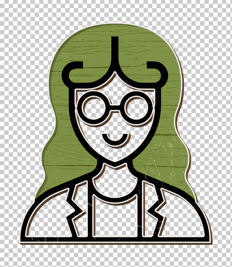 Scientist Icon Careers Women Icon Mathematician Icon PNG, Clipart, Careers Women Icon, Cartoon, Glasses, Green, Head Free PNG Download