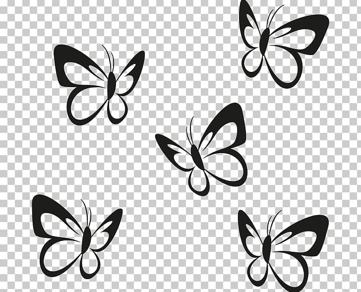 Butterfly Wall Decal Sticker Paper Partition Wall PNG, Clipart, Adhesive, Arthropod, Artwork, Black And White, Brush Footed Butterfly Free PNG Download