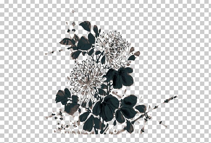 Poster Ink PNG, Clipart, Advertising, Black And White, Blossom, Chrysanthemum, Color Ink Free PNG Download